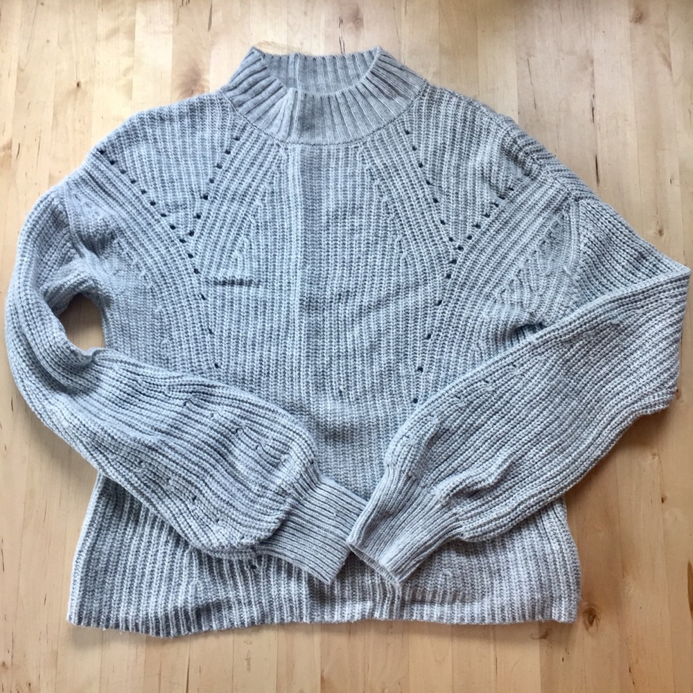 GAP Balloon Sleeve Mock Turtle Sweater